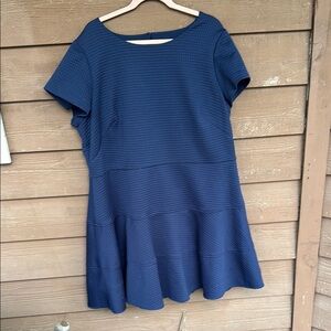 Eliza J Blue Tiered A-Line Mini Dress